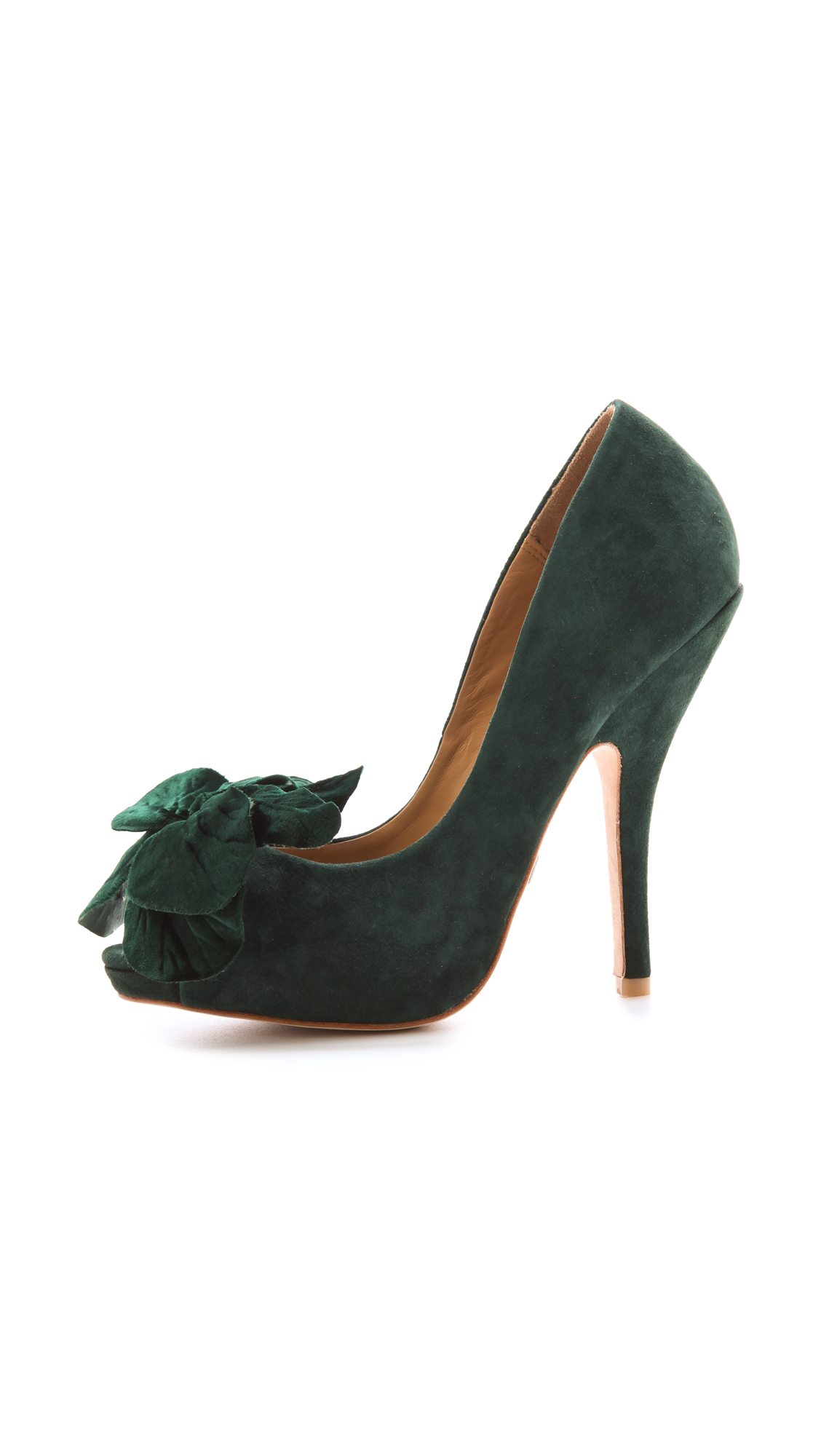 badgley mischka emerald green shoes