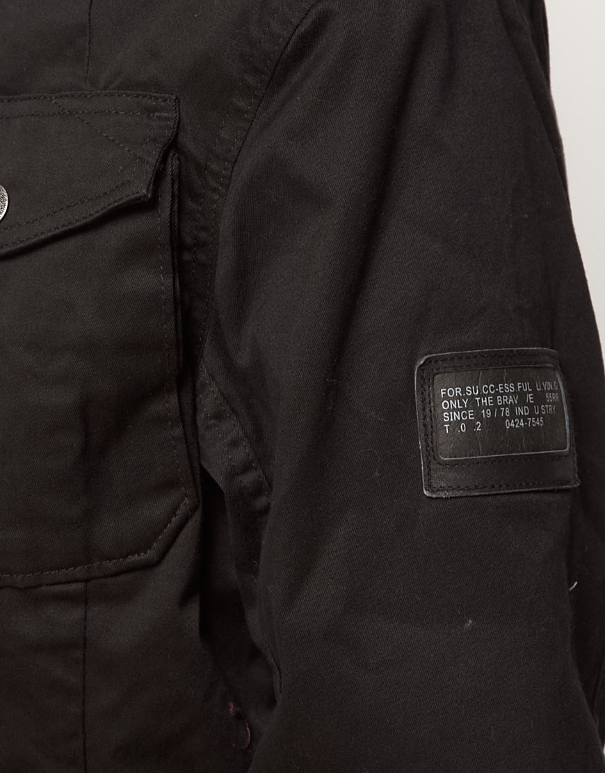 DIESEL Field Jacket in Black for Men Lyst