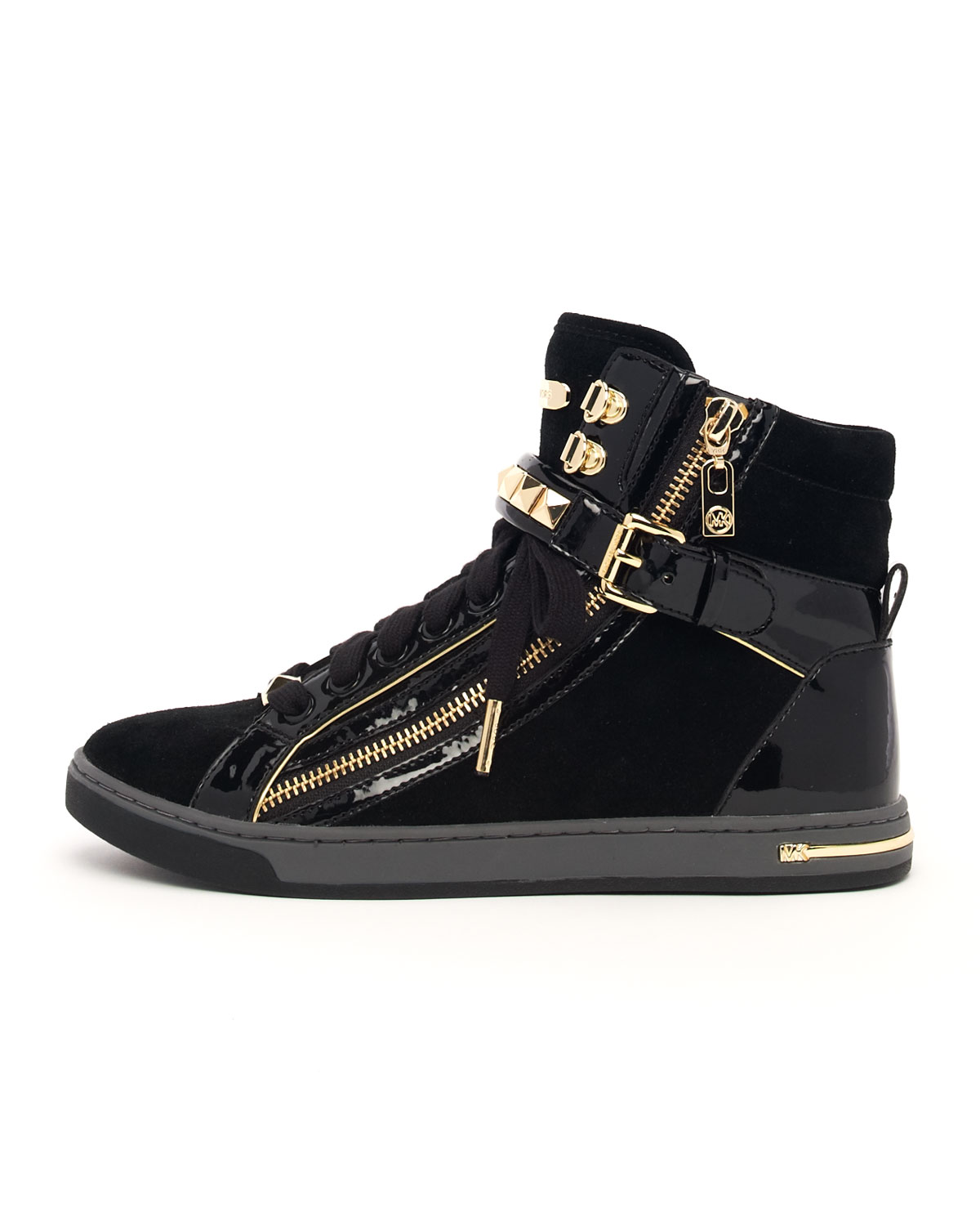 Michael Kors Studded Hightop in Black (Metallic) | Lyst