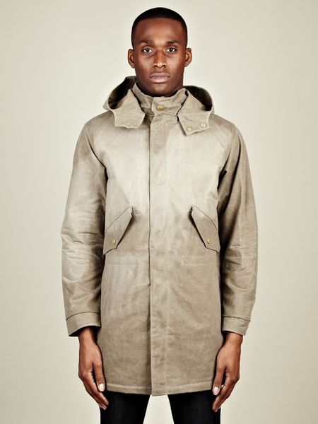 Our Legacy Our Legacy Mens Heavy Waxed Cotton Parka in Gray for Men