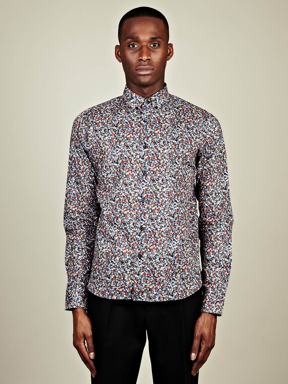 Raf Simons Raf Simons Mens Button Down Floral Print Shirt in Floral for