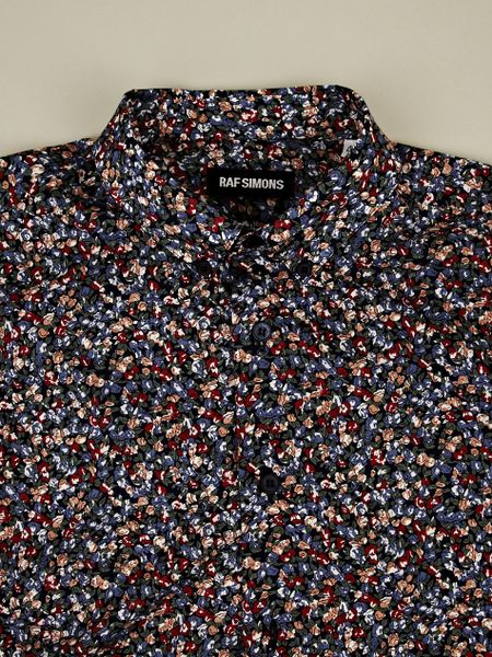 Raf Simons Raf Simons Mens Button Down Floral Print Shirt in Floral for ...