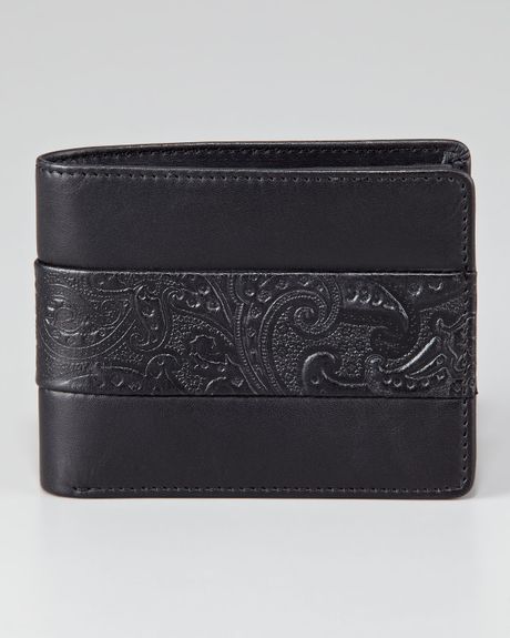 Robert Graham Paisley Leatherbanded Bifold Wallet in Black for Men | Lyst