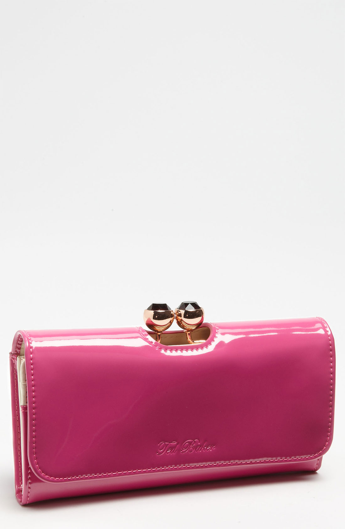 Ted Baker Crystal Bobble Matinee Wallet in Pink (deep pink) | Lyst