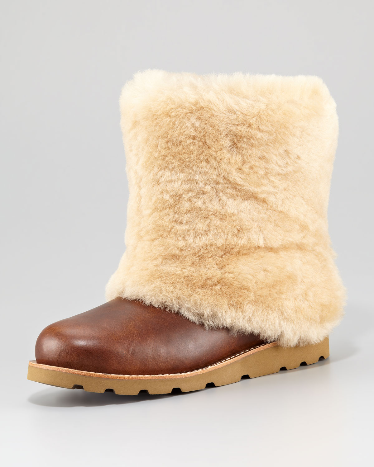 UGG Maylin Shearling Leather Boot in Chestnut (Brown) - Lyst