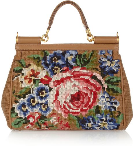 Dolce & Gabbana Floral Tapestry and Leather Tote in Floral | Lyst