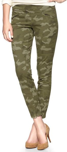 Gap Super Skinny Twill Pants in Green (camouflage) | Lyst
