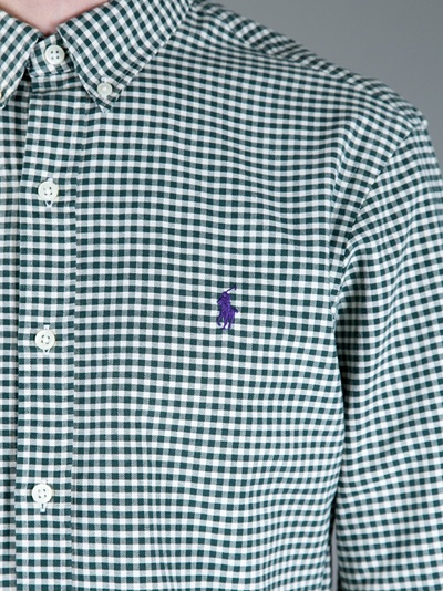 ralph lauren green gingham shirt