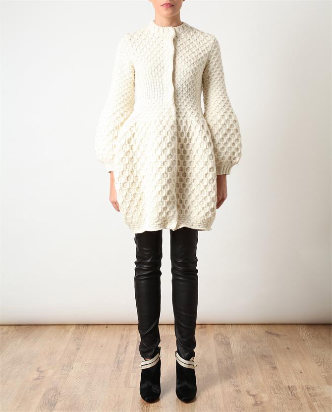 ivory honeycomb cardigan