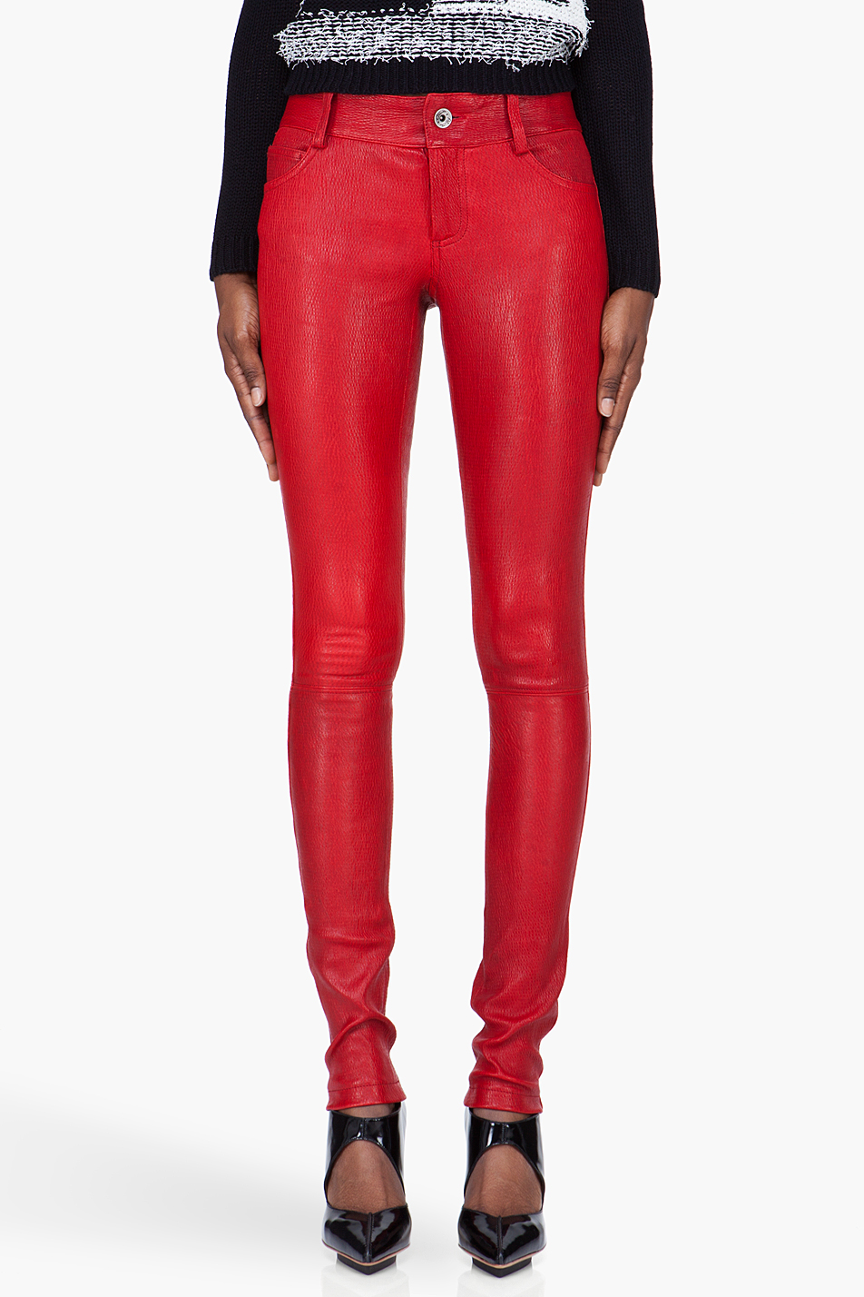 alice and olivia red pants
