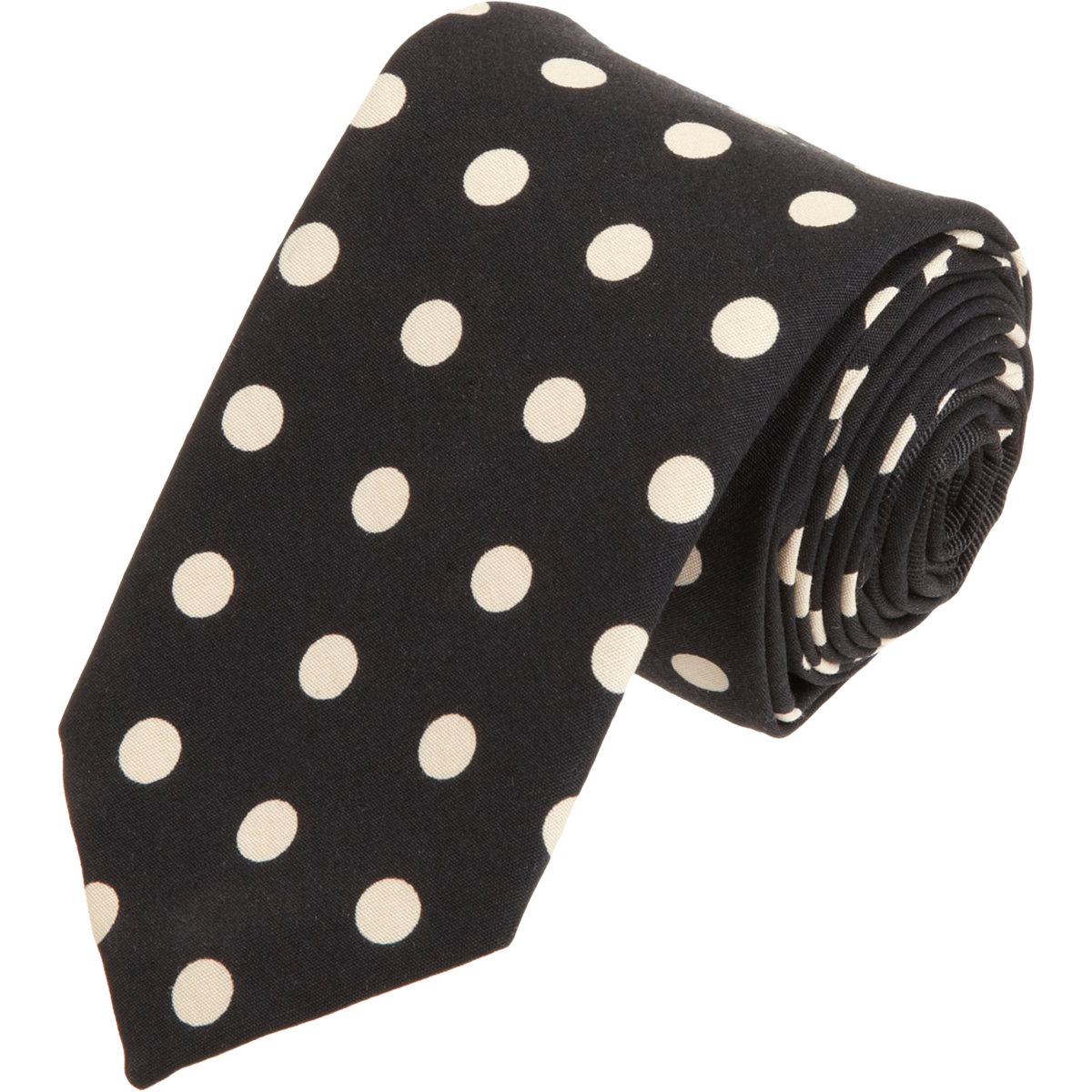 polka dot tie black