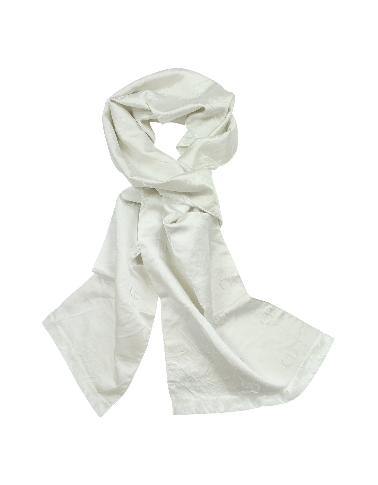 white silk scarf