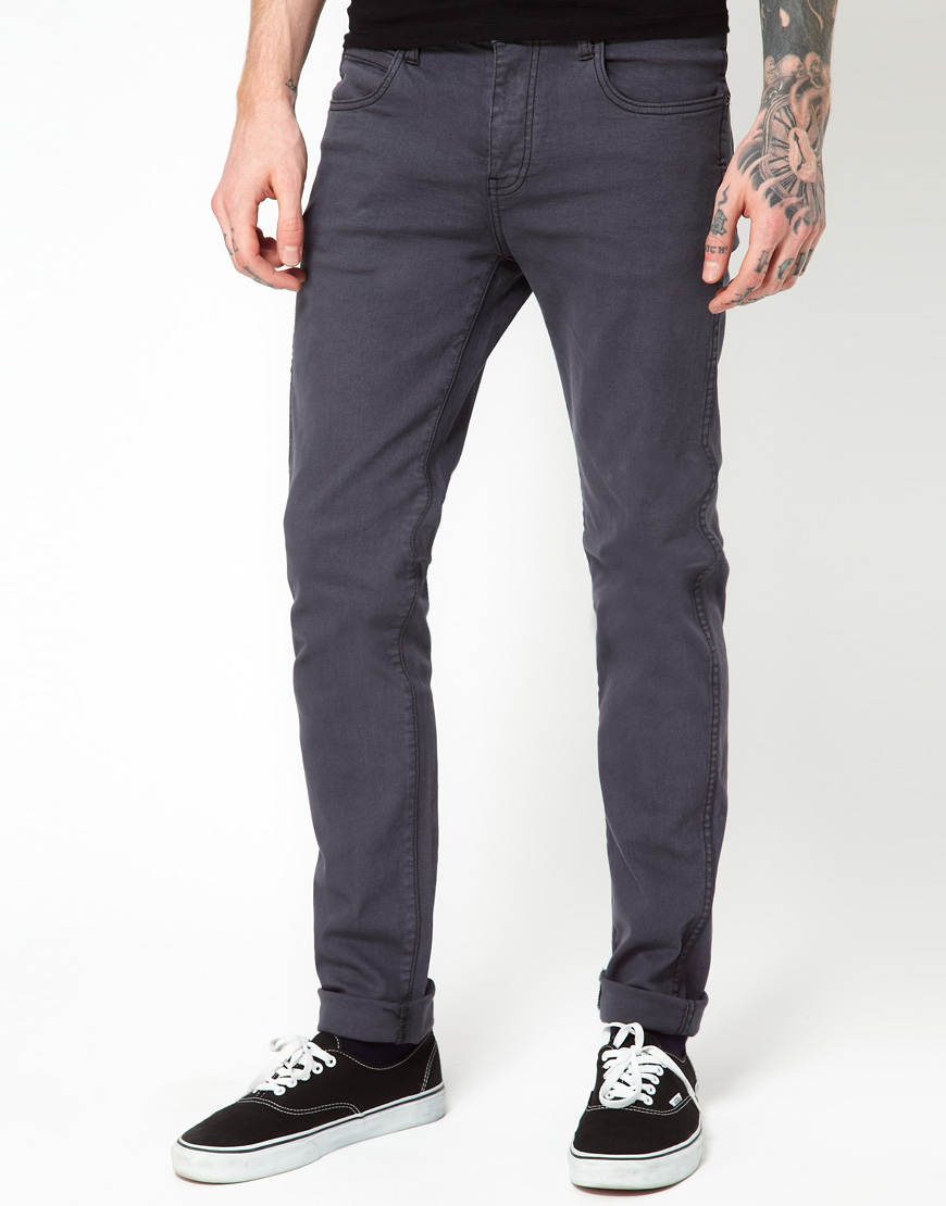 Dr. Denim Snap Skinny Jeans in Gray for Men (grey) | Lyst