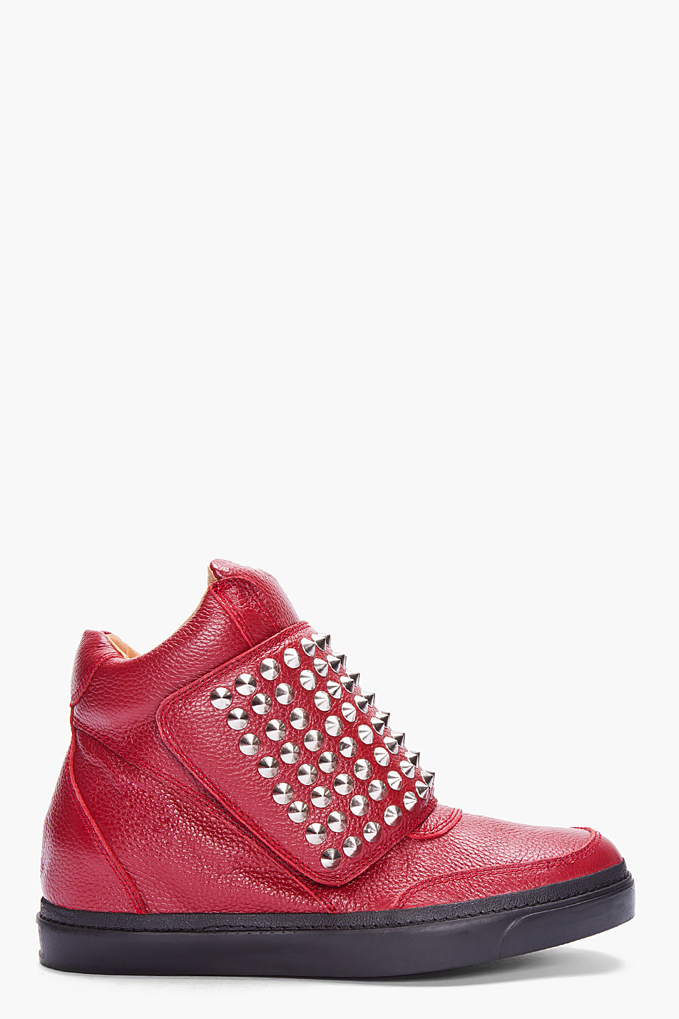 Jeffrey Campbell Red Prism Studded Sneakers in Red for Men | Lyst