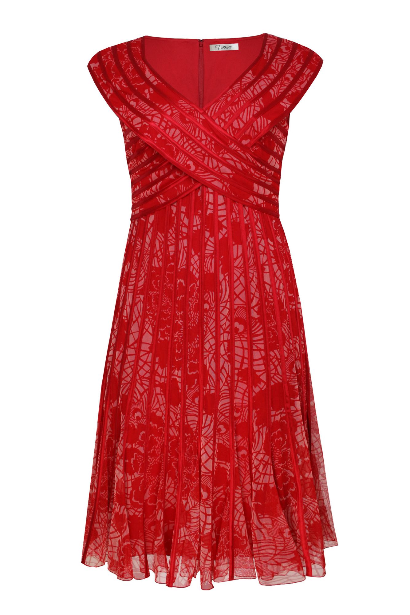 Ann Harvey Red Oriental Satin Stripe Dress in Red | Lyst