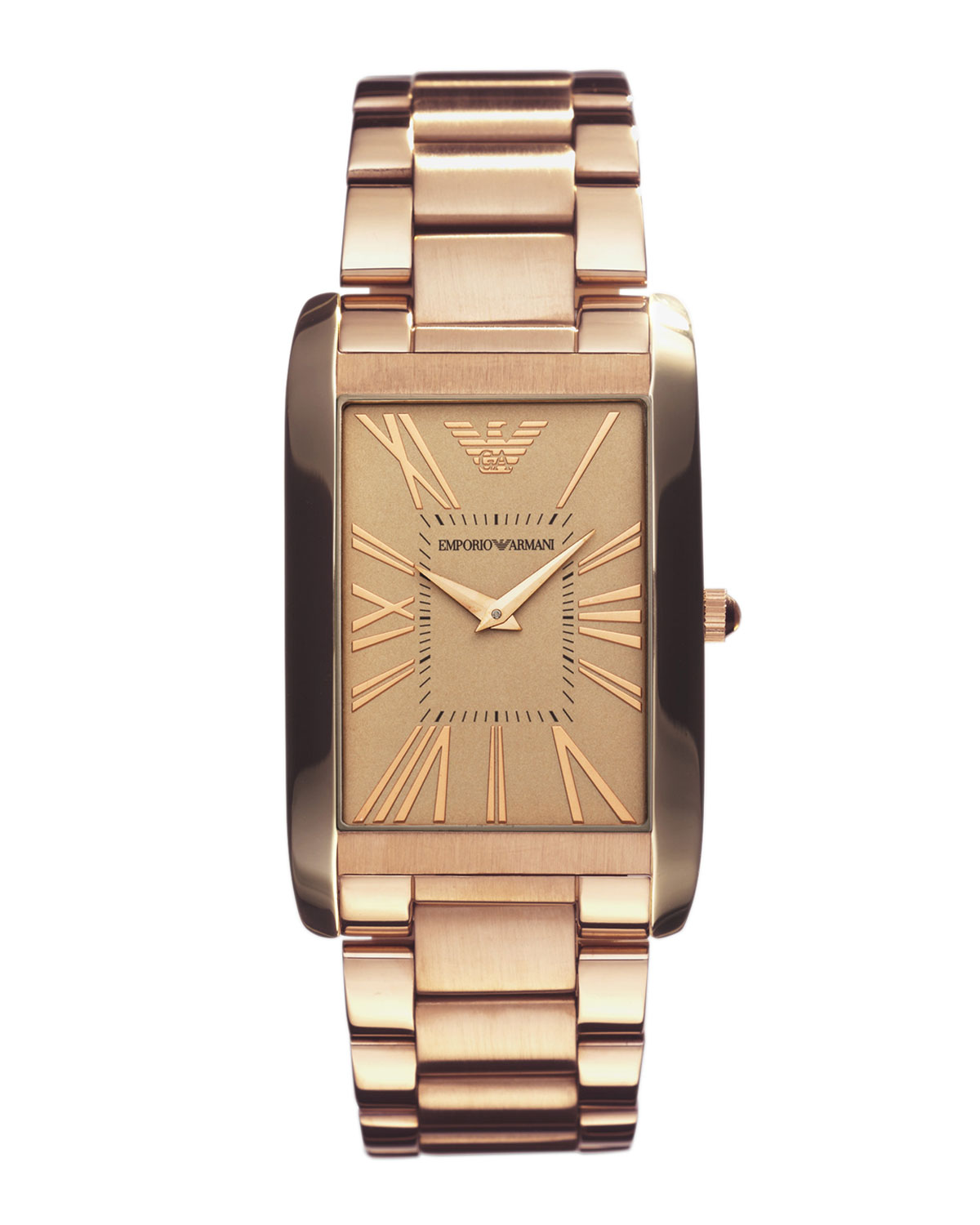 Lyst - Emporio Armani Classic Rectangular Watch in Metallic for Men