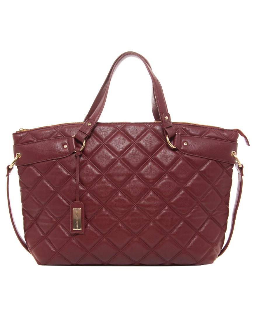 French Connection Oxford Quilted Oversized Bag in Red Lyst