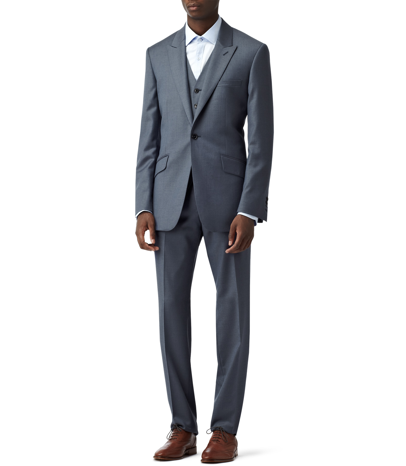 Lyst Reiss Butcher Three Piece Suit in Blue for Men