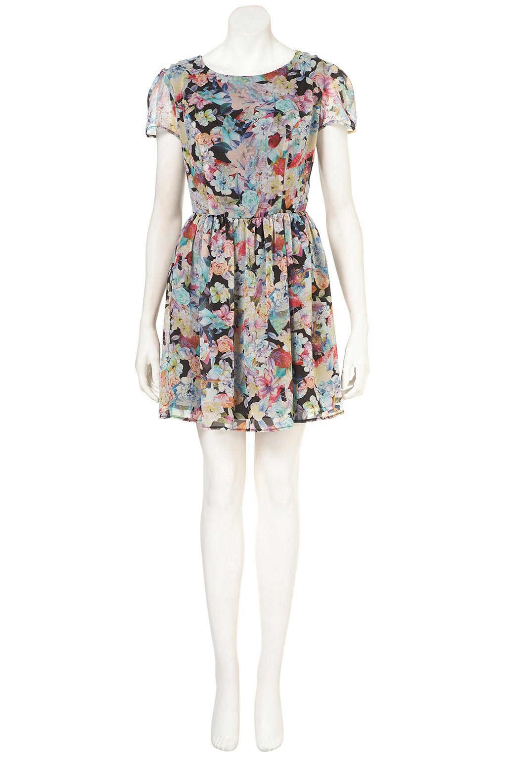Lyst Floral Chiffon Dress