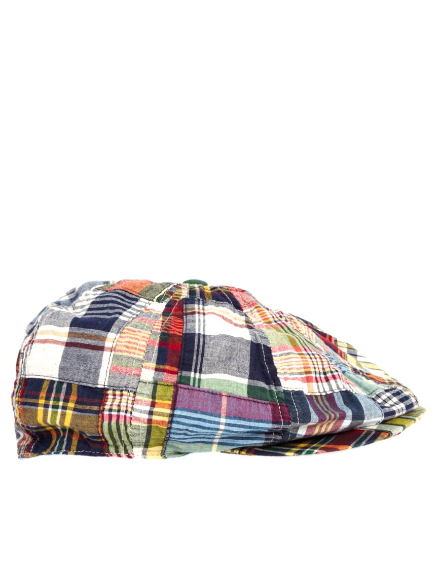 Polo Ralph Lauren Patchwork Newsboy Hat in Blue for Men | Lyst