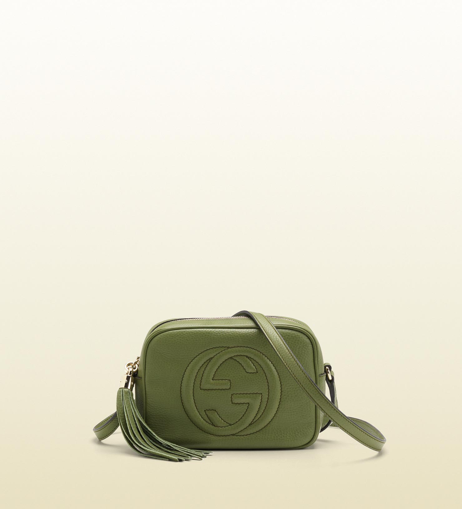 Gucci Soho Green Leather Disco Bag | Lyst
