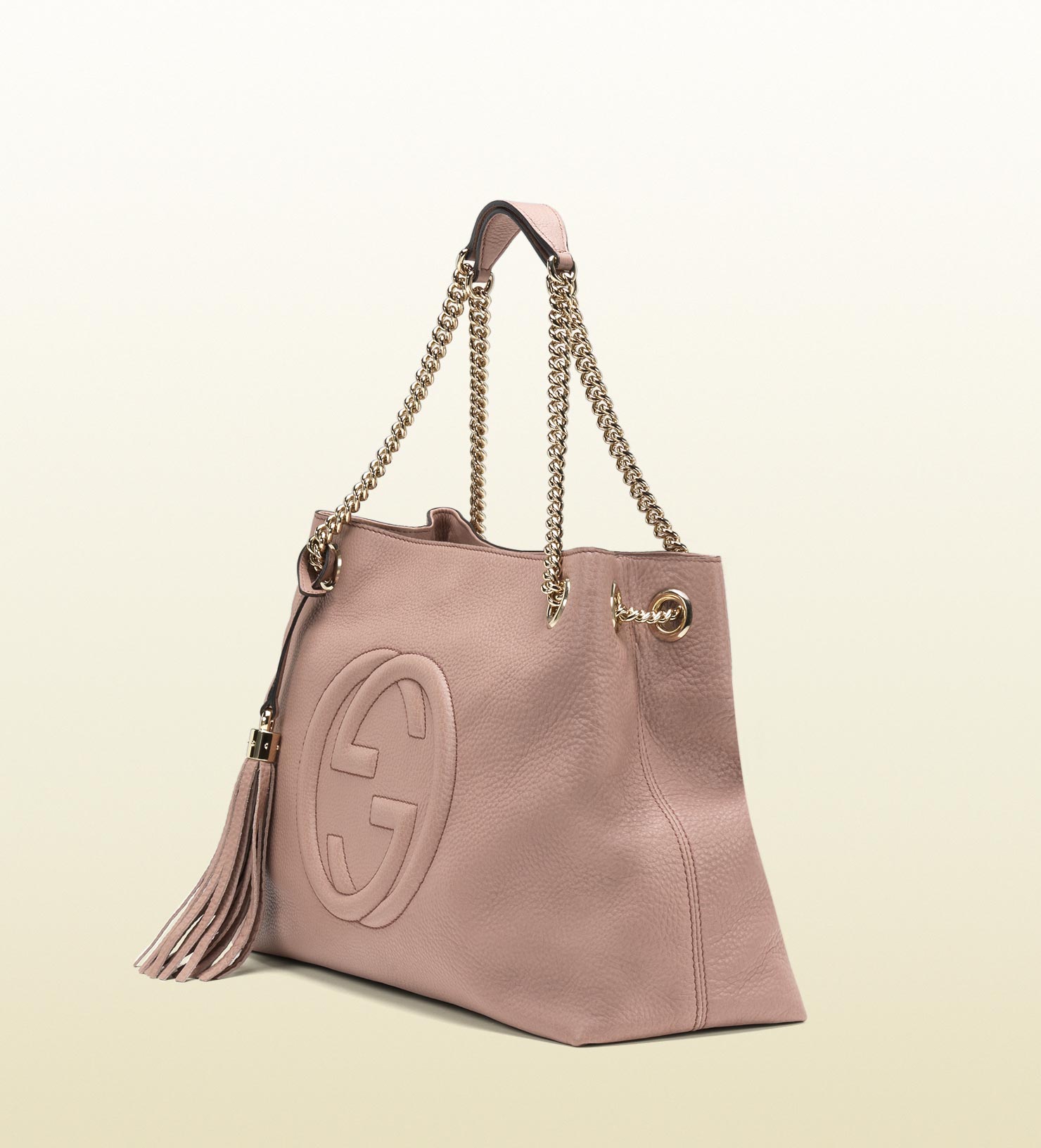 Gucci Soho Leather Shoulder Bag in Pink - Lyst