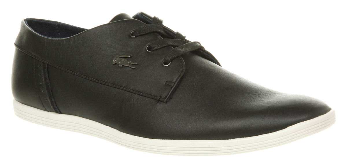 lacoste black leather