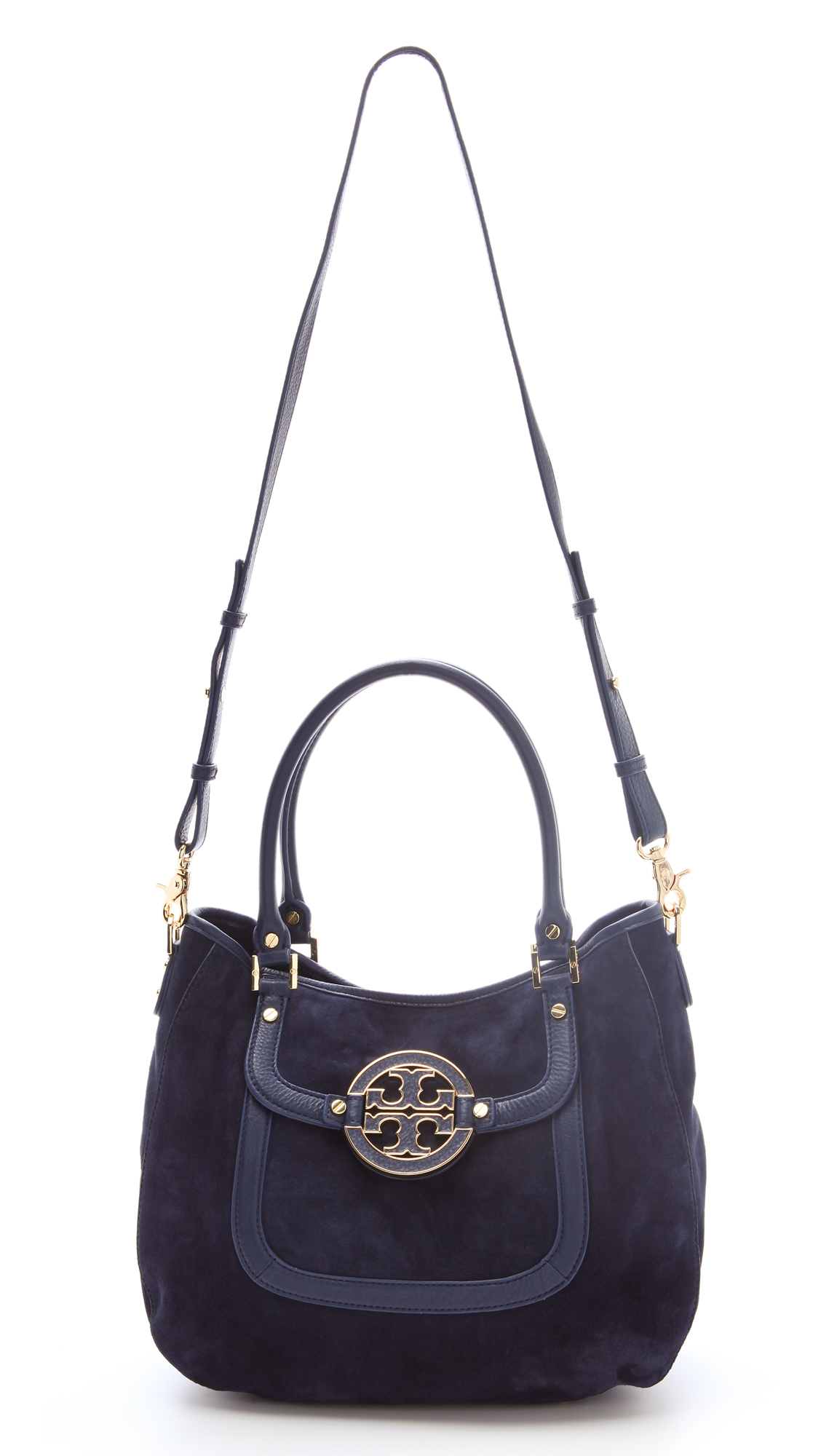 Tory Burch Amanda Hobo Bag in Navy (Blue) Lyst