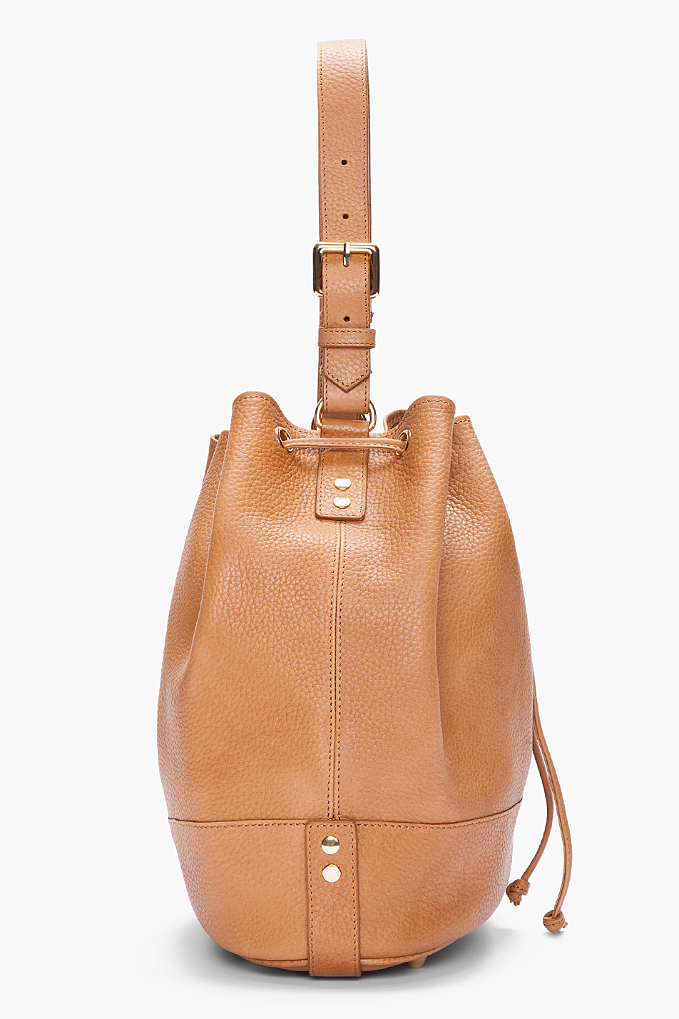 Lyst A.p.c. Brown Pebbled Leather Bucket Bag in Brown