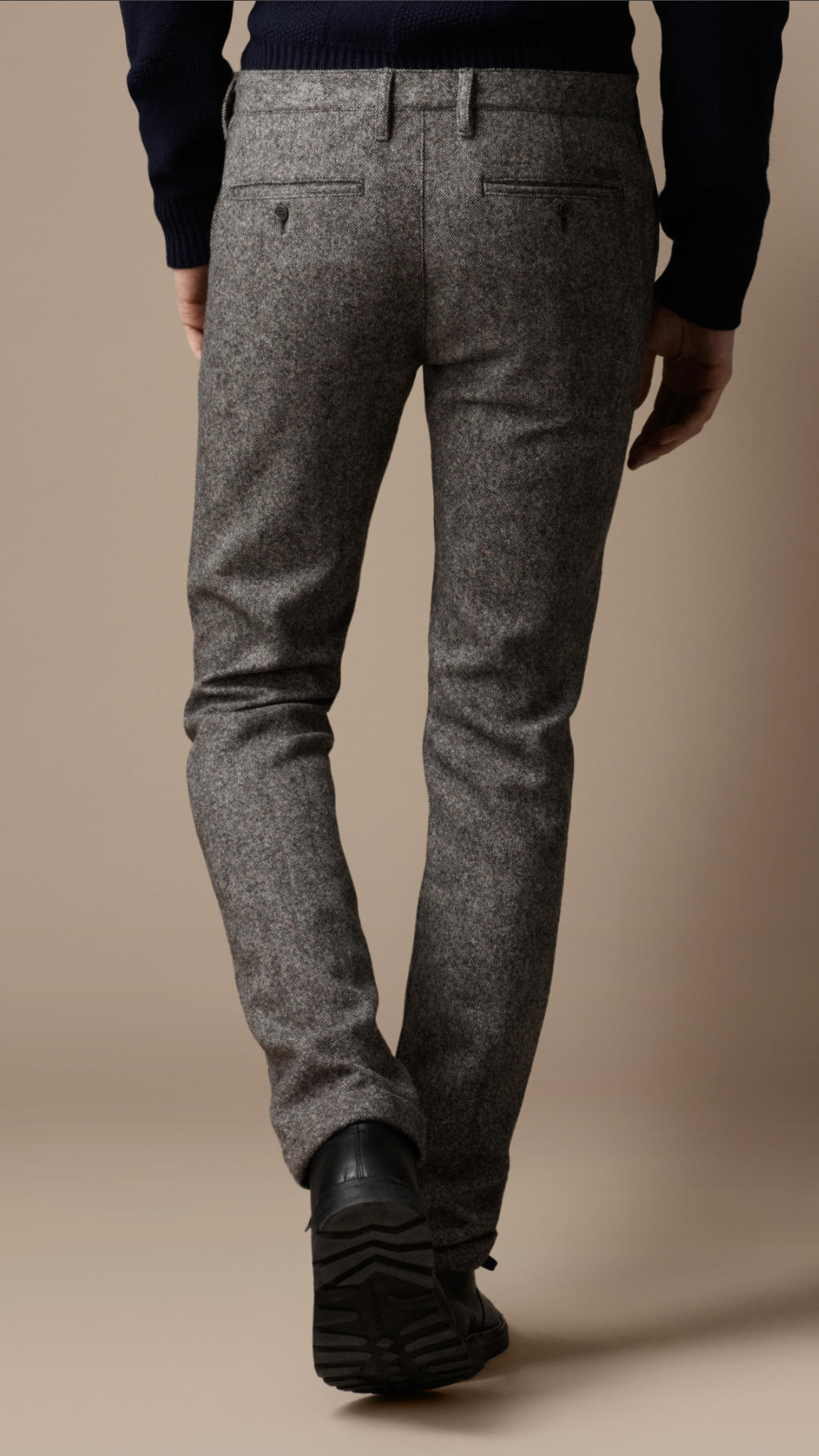 skinny wool trousers