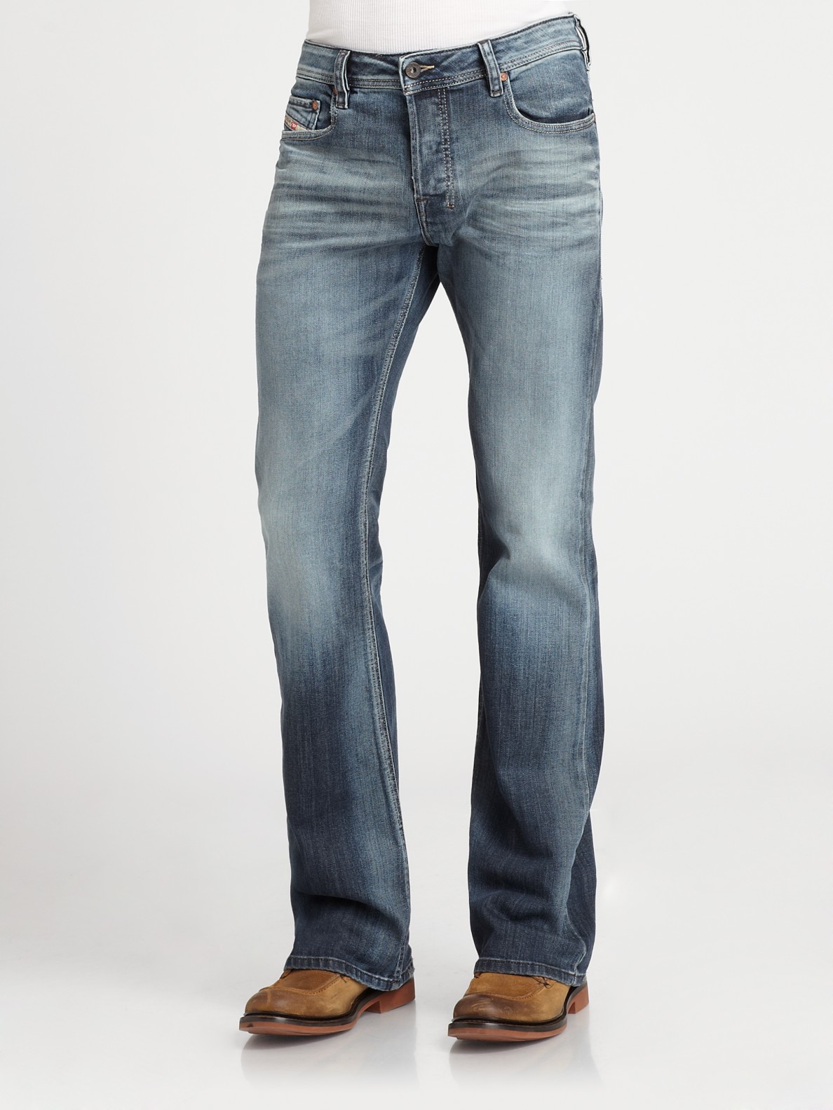DIESEL Zathan Bootcut Jeans in Denim (Blue) for Men - Lyst