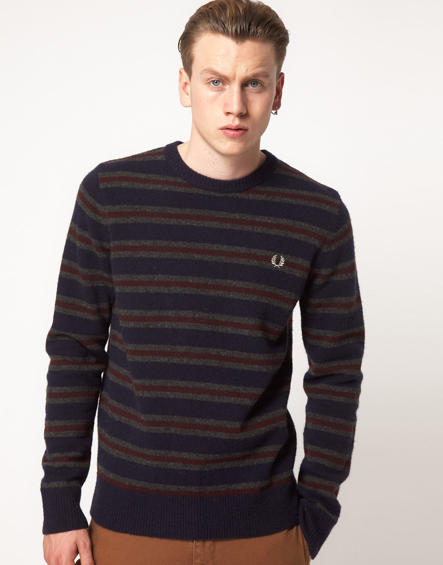striped fred perry jumper