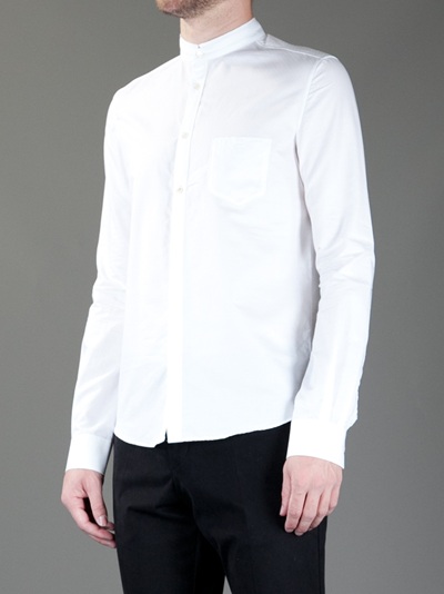 Golden goose deluxe brand Collarless Shirt in White for Men | Lyst