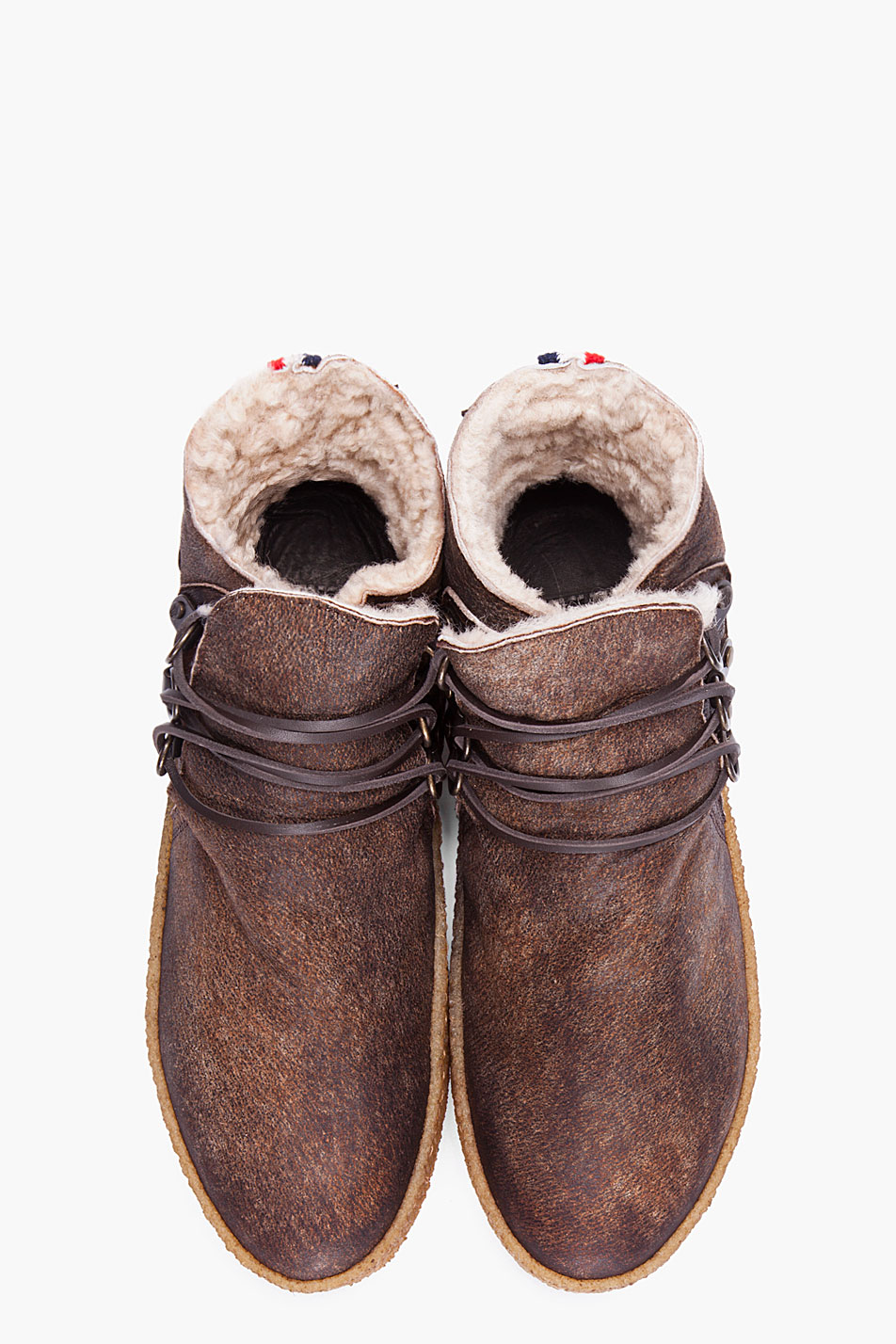 Moncler Espresso Raw Sheepskin Nevada  Shoes  in Brown for 