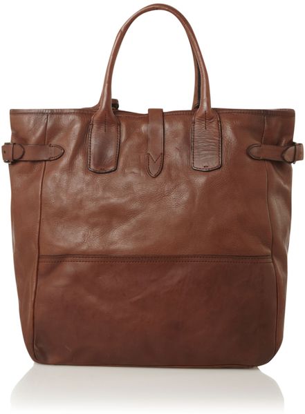 Polo Ralph Lauren Leather Tote Bag in Brown for Men | Lyst