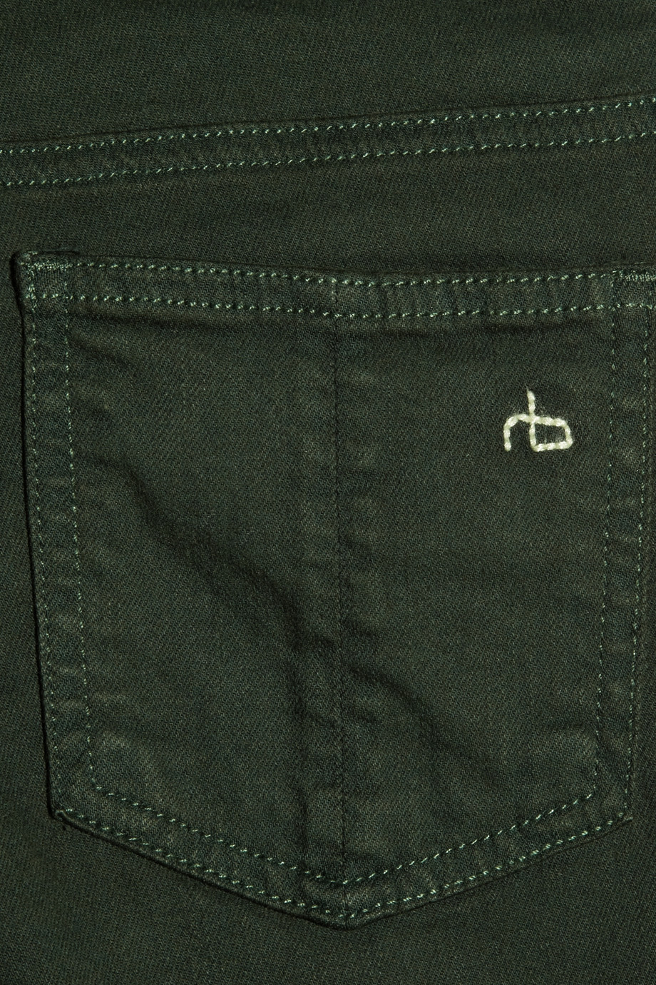 Lyst - Rag & Bone The Skinny Mid-rise Twill Jeans in Green