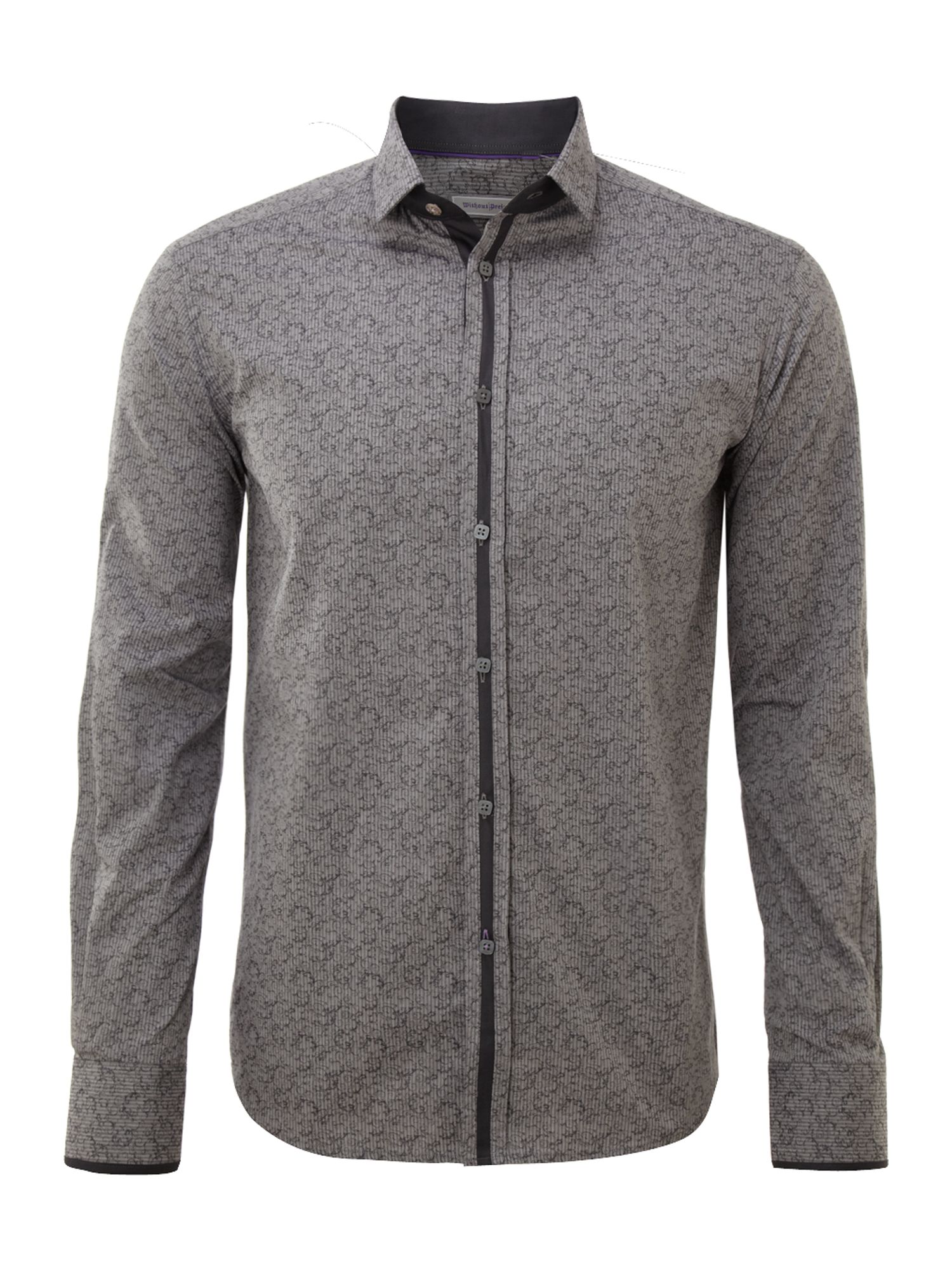 grey formal shirt for men