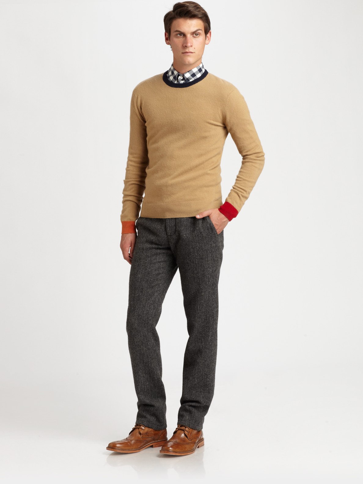 mens camel colored sweater