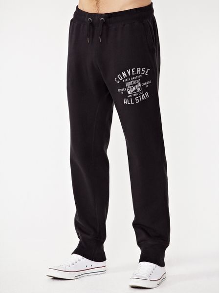 Converse Converse Mens Ribbed Cuffed Sweat Pants in Black for Men | Lyst
