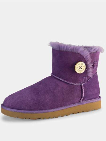 Ugg Ugg Australia Mini Bailey Button Boots in Purple (boysenberry) | Lyst