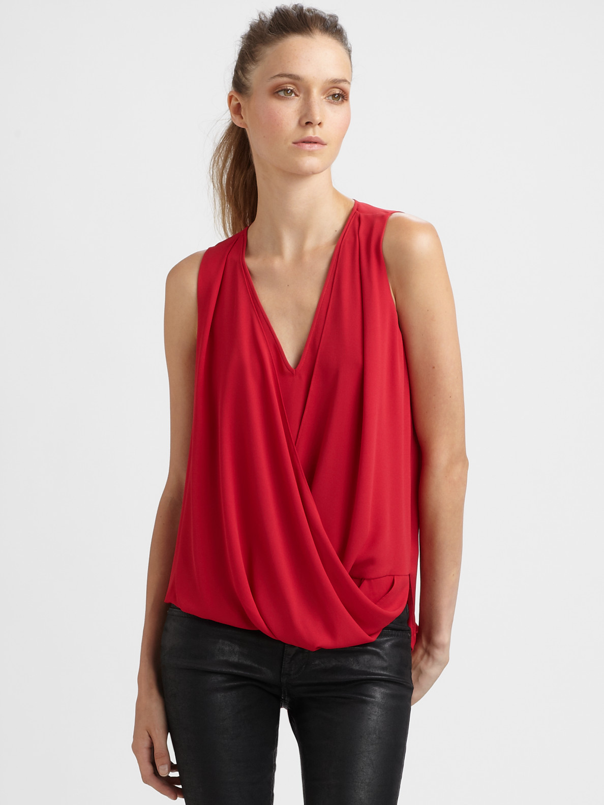 bcbg red top
