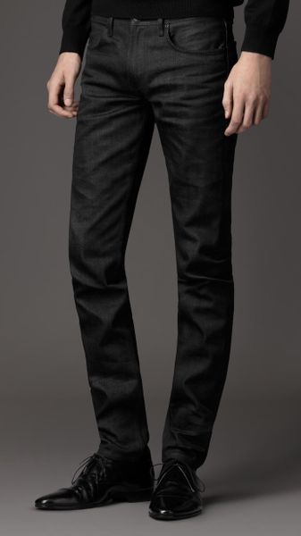 Burberry Shoreditch Black Skinny Fit Jeans in Black for Men | Lyst