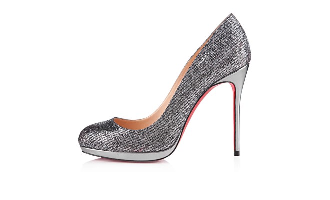 Christian louboutin Filo Glitter in Silver | Lyst  
