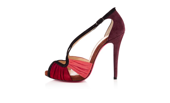 Lyst - Christian louboutin Victoria Suede Red Sole Pump in Brown