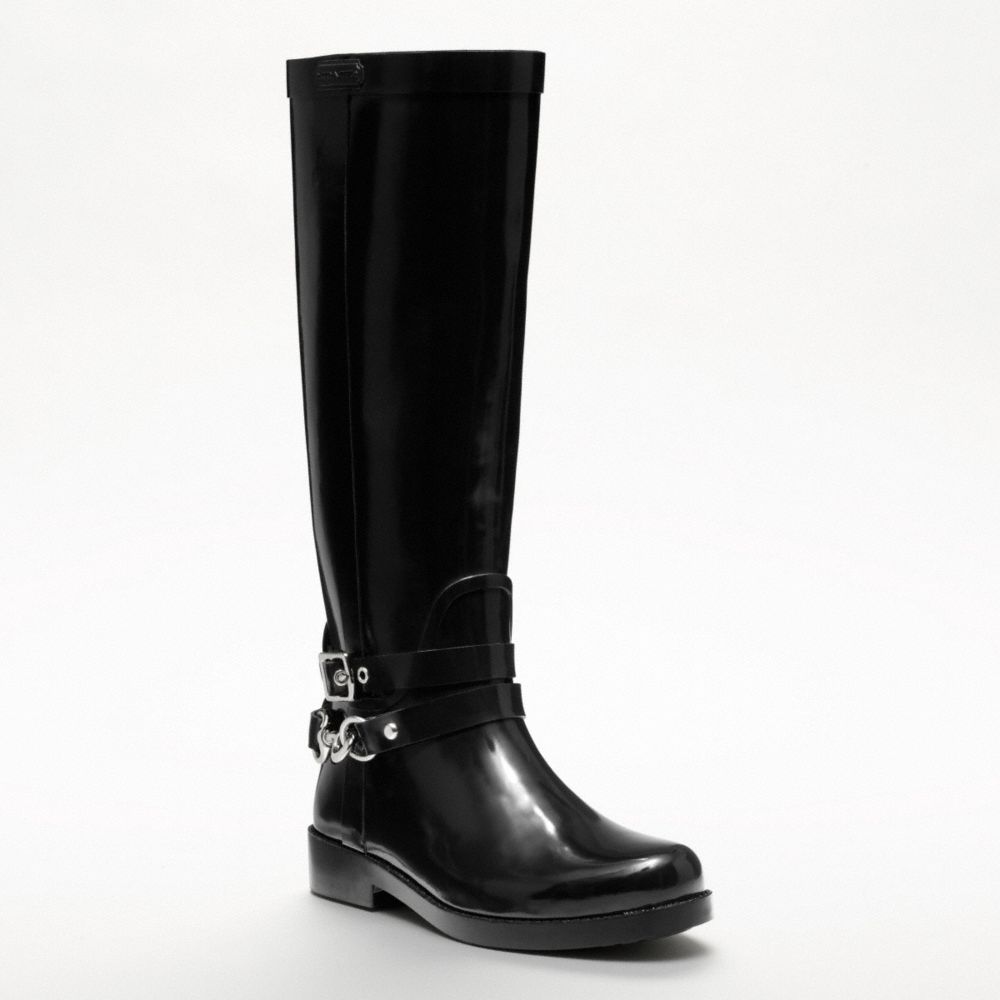COACH Lori Rain boot in Black - Lyst