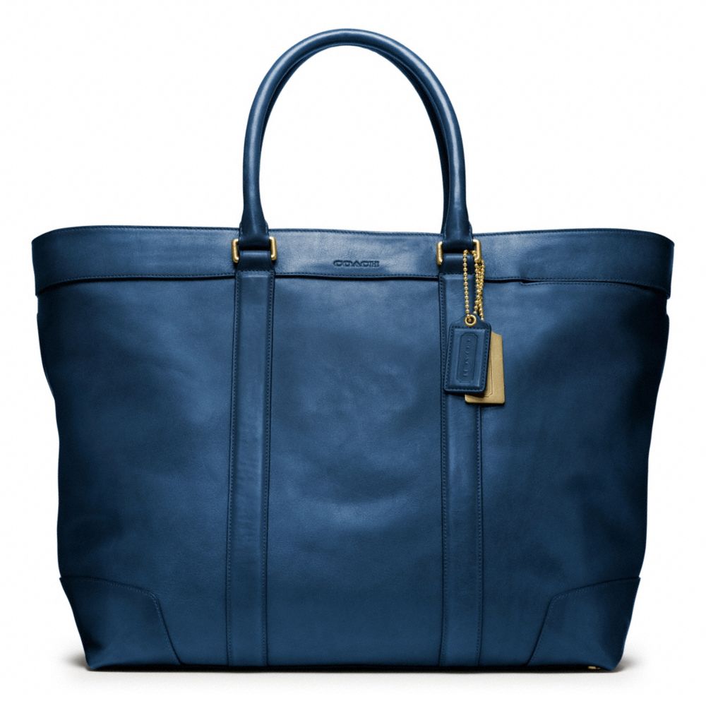 Lyst - Coach Bleecker Legacy Leather Weekend Tote in Blue for Men