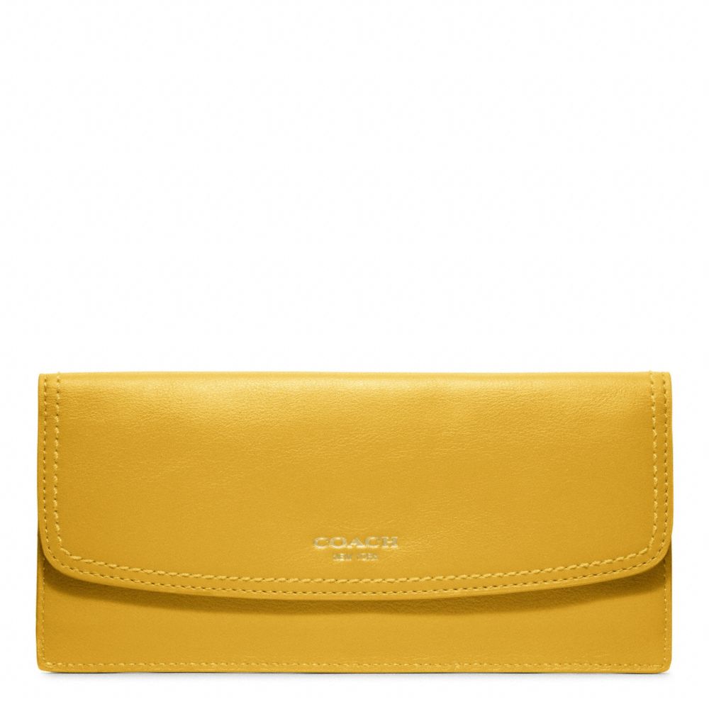 COACH Legacy Leather Soft Wallet in Yellow Lyst
