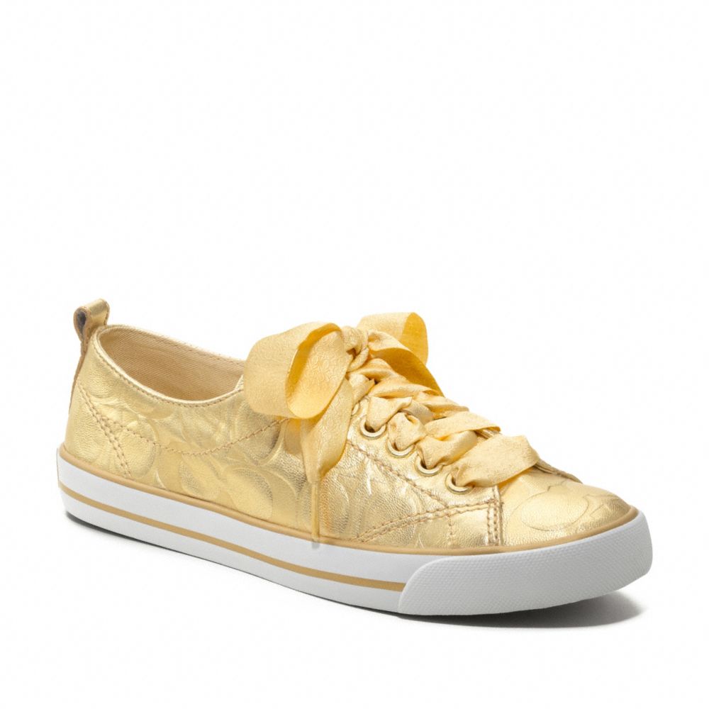 coach gold sneakers