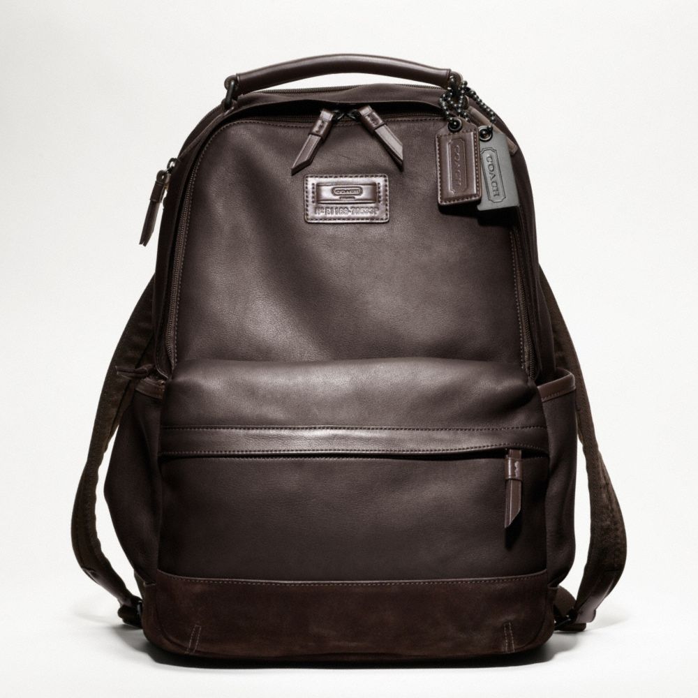 Buy Coach Hitch Leather Backpack, Green Color Men