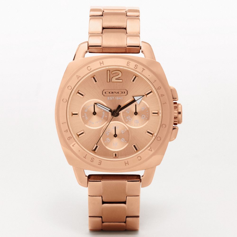 COACH Boyfriend Rose Gold Bracelet Watch in Metallic Lyst